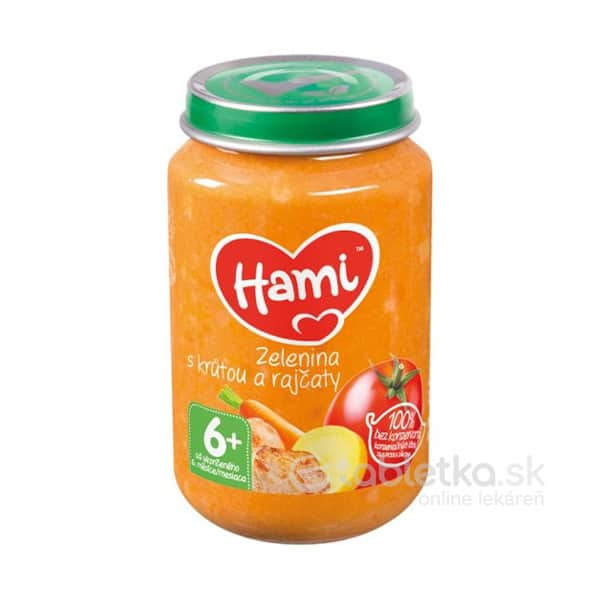 E-shop Hami príkrm Zelenina s morkou a paradajkami 6+ 200g
