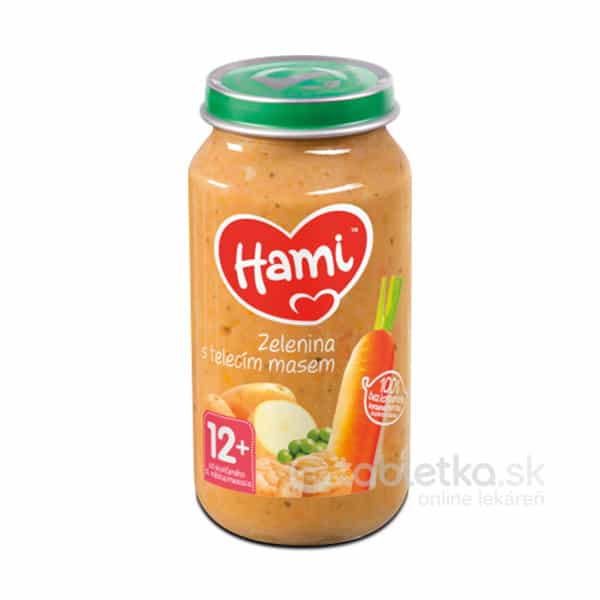 E-shop Hami príkrm Zelenina s teľacím mäsom 12+ 250g
