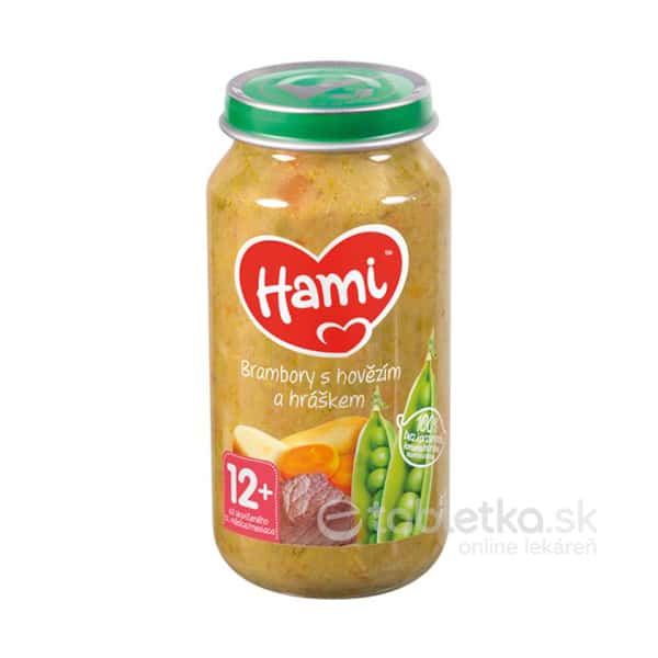 E-shop Hami príkrm Zemiaky s hovädzím a hráškom 12+ 250g