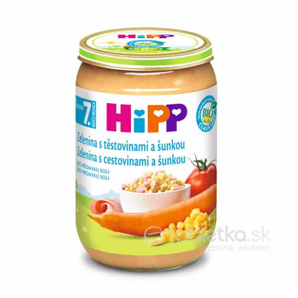 E-shop HiPP Príkrm Cestoviny šunka so zeleninou 9m+, 220g