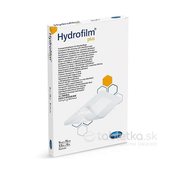 Hydrofilm Plus transparentný obväz s vankúšikom 9x15cm 5ks