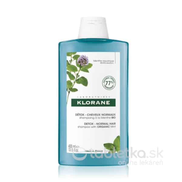 KLORANE SHAMPOOING DETOX Menthe BIO (inov.2021) detoxikačný šampón s výťažkom z bio mäty 400 ml