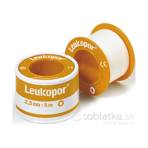 E-shop Leukopor fixačná náplasť pre citlivú pokožku 2,5cm x 5m