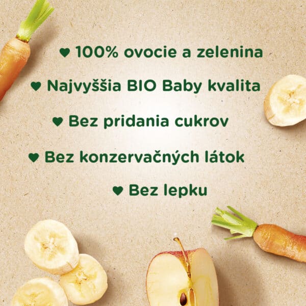 Sunar BIO Kapsička Jablko, banán, mrkva - výhody