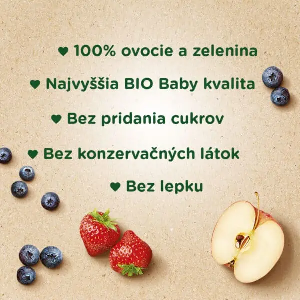 Sunar BIO Kapsička Jablko, jahoda, čučoriedka - výhody