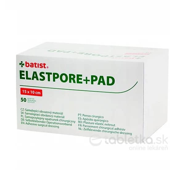 E-shop ELASTPORE+PAD elastická náplasť 15x10cm 50ks