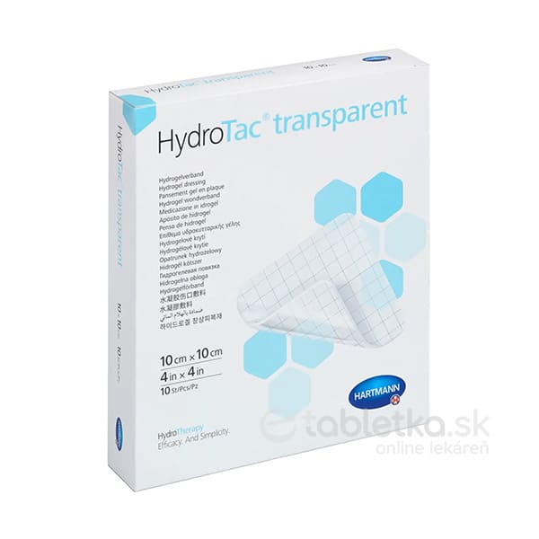 HydroTac Transparent hydrogélové krytie 10x10cm 10ks