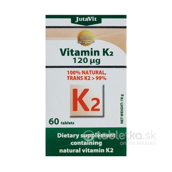 JutaVit Vitamín K2 prírodný 120µg 60tbl
