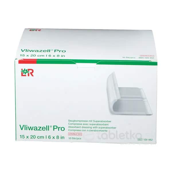 Vliwazell Pro krytie na rany superabsorpčné sterilné 15x20cm 10ks