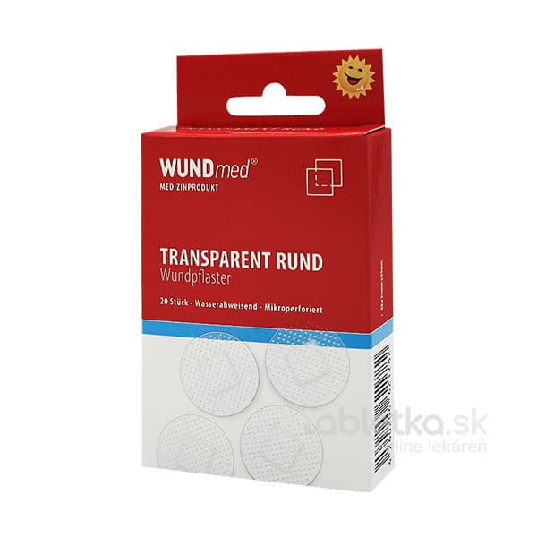 WUNDmed Kruhová náplasť transparentná 2,5cm 20ks