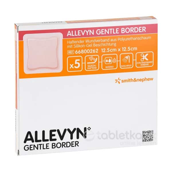 E-shop ALLEVYN Gentle Border krytie na rany adhez. 12,5x12,5cm 10ks