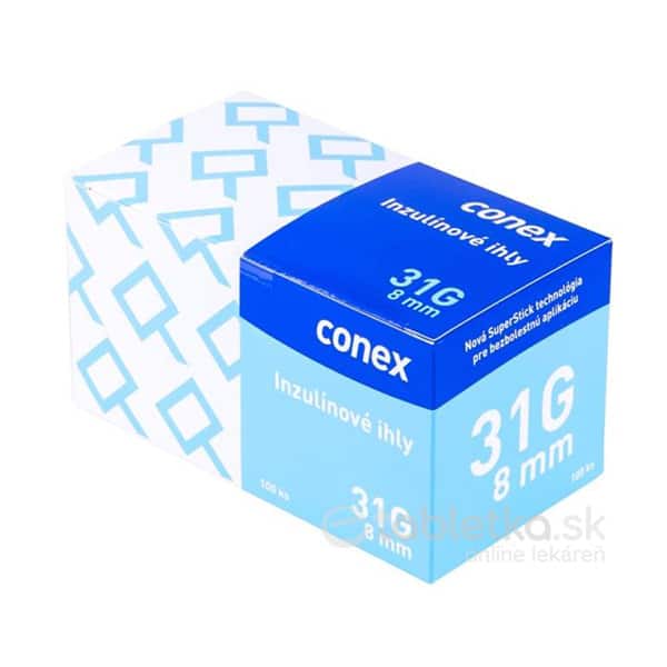 E-shop Conex Ihly do inzulínoveho pera 8mm, 31G 100ks