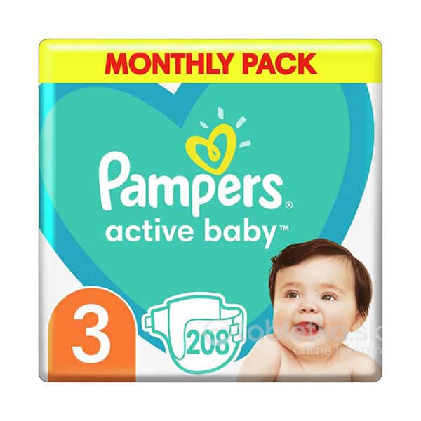 E-shop Pampers Active Baby 3 (6-10kg) 208ks