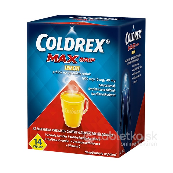 E-shop COLDREX MAXGRIP Lemon 14 vreciek