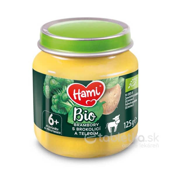 Hami Bio zemiaky s brokolicou a teľacím 125g