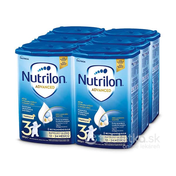 E-shop Nutrilon Advanced 3 VANILLA batoľacia mliečna výživa 12-24 mesiacov 6x800g