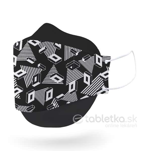 E-shop Ochranná polomaska Ambrela Geometric Black veľkosť M