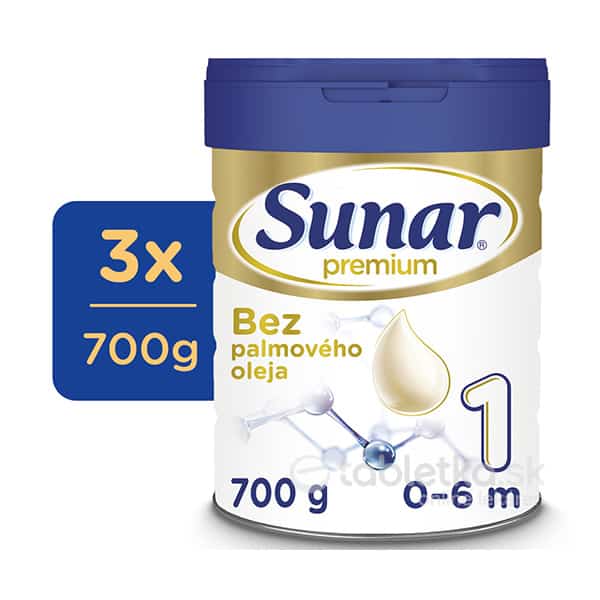 Sunar Premium 1 počiatočná mliečna výživa 3x700g