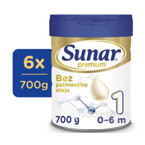 Sunar Premium 1 počiatočná mliečna výživa 6x700g