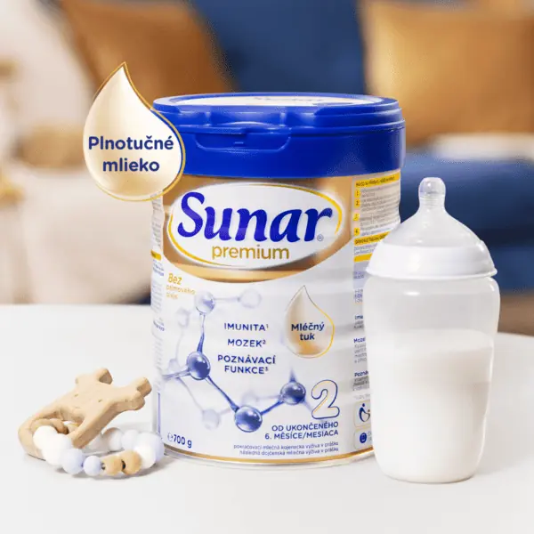 Sunar Premium - výživa z plnotučného mlieka a smotany