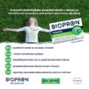 Žena leží na tráve vedľa balenia BIOPRON Imunita 30 kapsúl, text uvádza prínosy pre imunitu a tráviaci trakt.