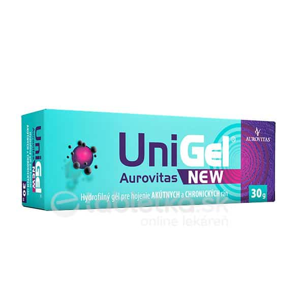 UniGel AUROVITAS NEW hydrofilný gél na hojenie rán 1×30 g