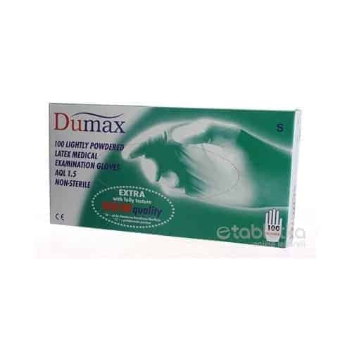 E-shop DUMAX RUKAVICE latexové vyšetrovacie nesterilné pudrované, veľkosť S; 1x100ks