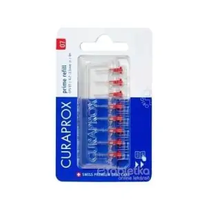 CURAPROX CPS 07 prime refill červená (medzizubné kefky bez držiaka) – 8 ks