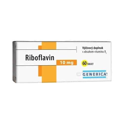 E-shop GENERICA Riboflavin 10 mg 60 tbl