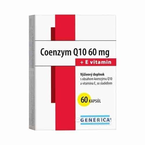 GENERICA Coenzym Q10 60 mg + E vitamin 60 cps