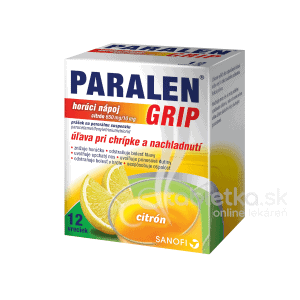 PARALEN GRIP horúci nápoj citrón 12 vreciek 650mg