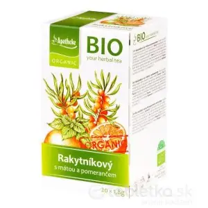 APOTHEKE BIO SELECTION RAKYT. ČAJ S MÄTOU A POMAR. 20×1,8 g