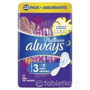 Always Platinum Quatro Night vložky s krídelkami 22ks