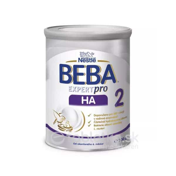 E-shop BEBA EXPERT pro HA 2 (inov.2021-10) mliečna výživa (od ukonč. 6. mesiaca) 1x800 g