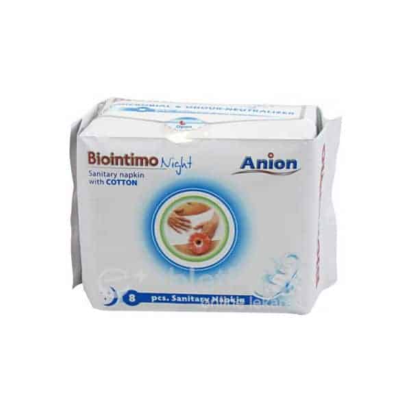 BioIntimo Anion nočné hygienické vložky 8 ks