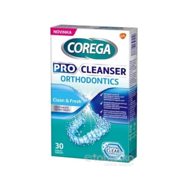 COREGA PRO CLEANSER ORTHODONTICS antibakteriálne čistiace tablety 1×30 ks