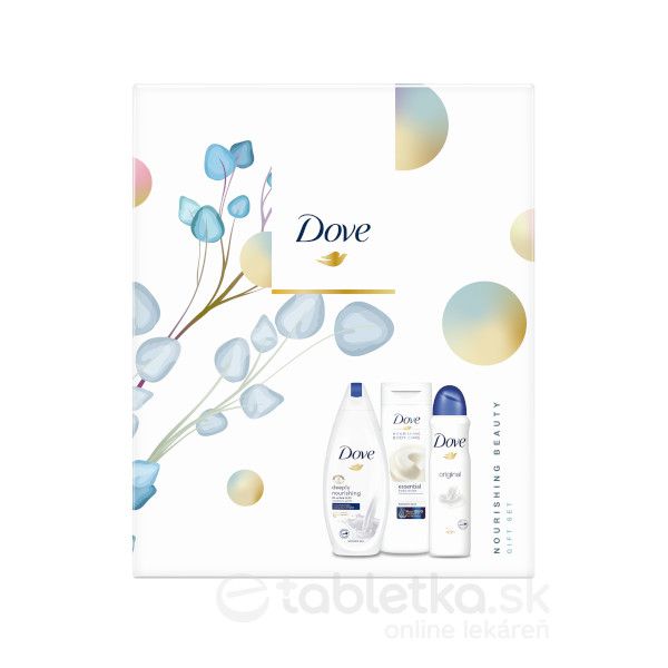 DOVE VIANOCE kazeta NOURISHING sprchový gél 250ml,telové mlieko 250ml,antiperspirant 150ml DOVE VIANOCE kazeta NOURISHING sprchový gél 250ml,telové mlieko 250ml,antiperspirant 150ml