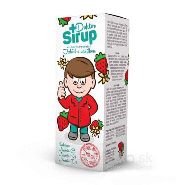 E-shop Doktor Sirup kalciový sirup s príchuťou jahôd s vanilkou 100ml