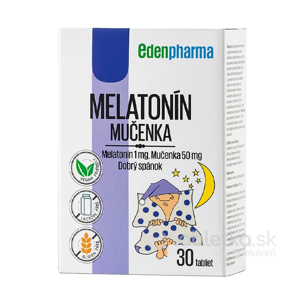 EDENPharma Melatonín 1mg, Mučenka 30tbl