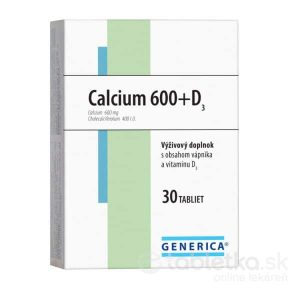 GENERICA Calcium 600+D3 30 tbl