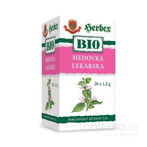 HERBEX BIO TEA MEDOVKA LEKÁRSKA bylinný čaj 20×1,2 g