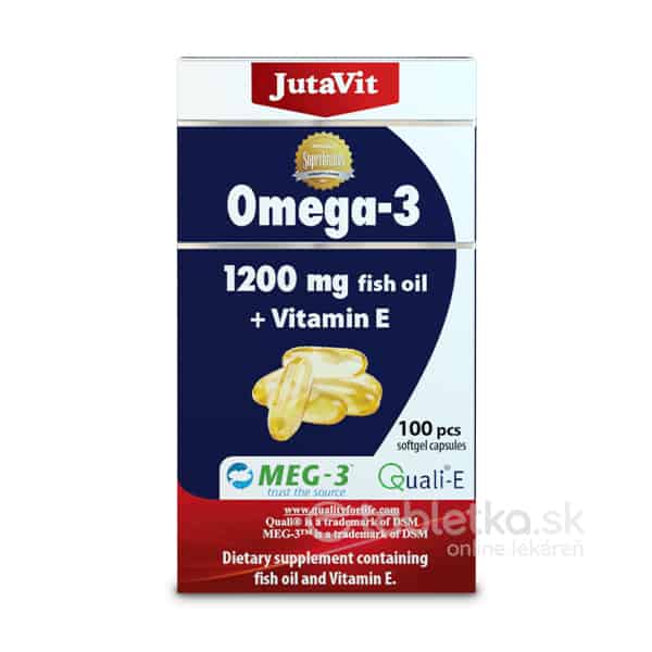 JutaVit Omega-3 1200 rybí olej + vitamín E 100cps