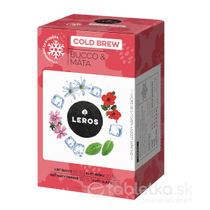 LEROS COLD BREW Bucco & Mäta bylinný čaj 20×1,5 g