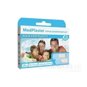 MedPlaster Náplasť AQUA STOP ELASTIC 19×72 mm, vodeodolná s vankúšikom 1×20 ks