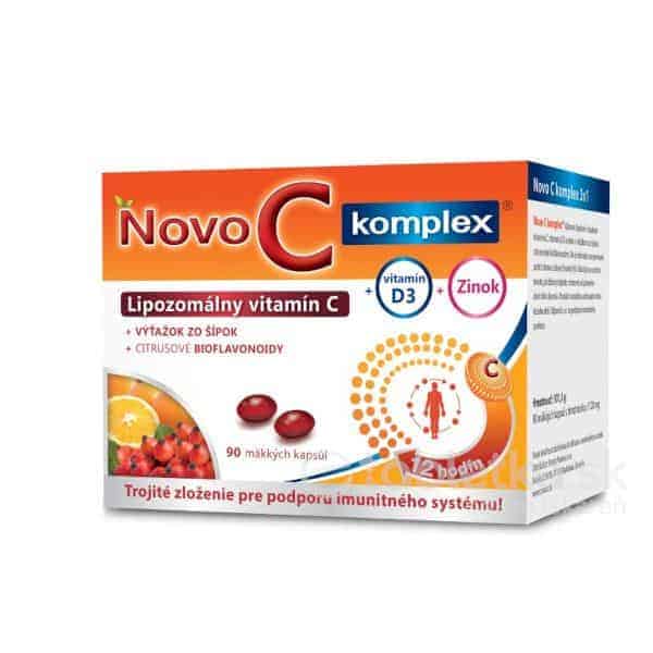 E-shop NOVO C KOMPLEX Lipozomálny vitamín C + vitamín D3 + zinok, 90 cps