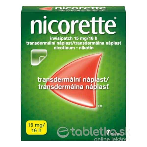 Nicorette invisipatch 15 mg/16 h transder. náplasť 7ks