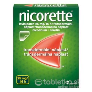 Nicorette invisipatch 25 mg/16 h transder. náplasť 7ks