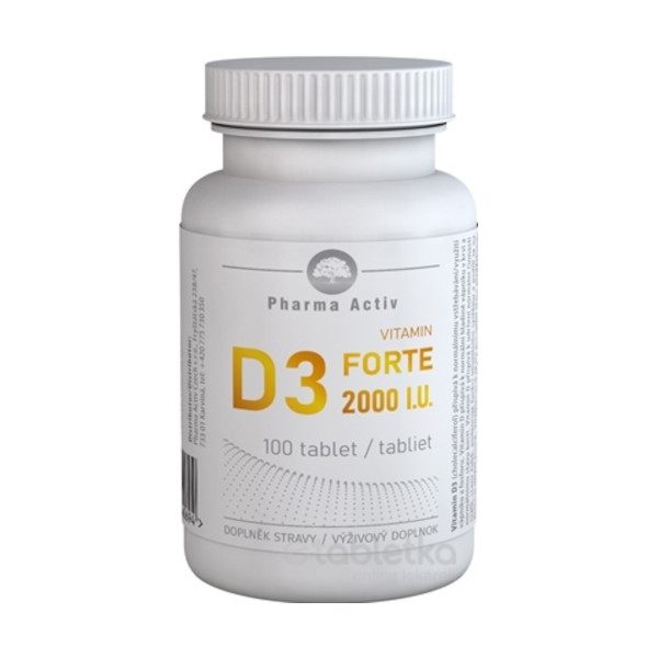 E-shop Pharma Activ Vitamin D3 FORTE 2000 I.U. 100 tabliet