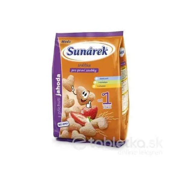 Sunar (Sunárek) Detský snack Srdiečka s príchuťou jahoda 50 g