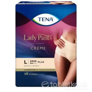 TENA Lady Pants Creme L – naťahovacie inkontinenčné nohavičky, krémové 8 ks